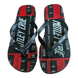 Motley Crue Flip Flops Size 13 Beach